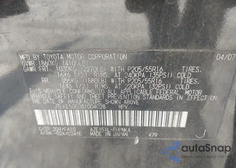 2008 Scion Xb z USA, uszkodzony, nr VIN JTLKE50E081004028